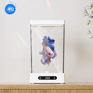 Mini aquarium avec éclairage LED automatique Aquariums Fish <span class=keywords><strong>Tank</strong></span> de bureau - Product Image 3