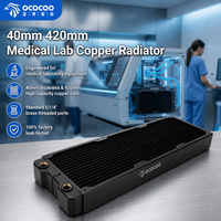 Radiateur en cuivre soudé monobloc OCOCOO CRD42-S 420 mm, conception intégrée anti-fuite, refroidissement liquide pour serveurs IA, applications médicales et industrielles