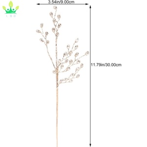 Giáng sinh Berry Picks <span class=keywords><strong>Acrylic</strong></span> Pha lê Berries thân cây Picks holly chi nhánh cành gốc cho DIY Xmas cây đồ trang trí vòng hoa bình phụ - Product Image 2