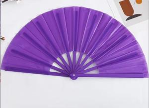 Abanicos plegables de plástico de 33 cm con mango de plástico para manualidades, en blanco y negro, de poliéster, pintados para Navidad, de fábrica. - Product Image 6