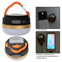 Portable Rechargeable LED Camping tente lumière Mobile extérieur suspendu nuit course éclairage d'urgence Camp lumière