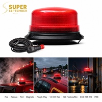 Luces LED Estroboscópicas de Advertencia Rojas de 12V 24V, 12*3W, Impermeables, con Montaje Magnético y 3 Años de Garantía