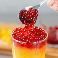 Vente directe usine de perles de tapioca éclatantes saveur fruit du dragon, qualité supérieure TeaZone B2065, conditionnement en pot, prêt à l'emploi