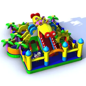 Crocodile Big Inflatable Bounce House Trampoline Theme Park Kids Bouncer Funland Indoor Outdoor Inflatable Castle