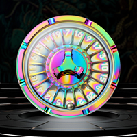 Roulette Fidget Spinner D20 Revolver Roulette Jeu de dés inhabituel D&D Dés rotatifs D20 pour les jeux de rôle Donjons et Dragons Jeu de table