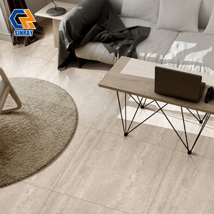 Carrelage de sol intérieur en porcelaine brillante 600x600mm 9mm, imitation pierre, antidérapant, pour hôtel moderne haut de gamme, salle de bain, villa - Product Image 6