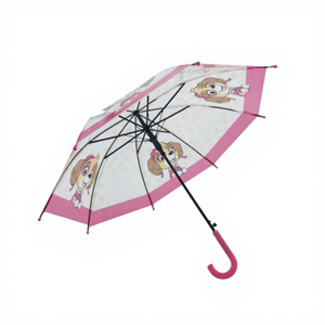 <span class=keywords><strong>Parapluie</strong></span> de sécurité pour enfants en gros, <span class=keywords><strong>parapluie</strong></span> long transparent à 8 baleines avec <span class=keywords><strong>motif</strong></span> <span class=keywords><strong>chien</strong></span> mignon et poignée rose, facile à plier pour le rangement - Product Image 5