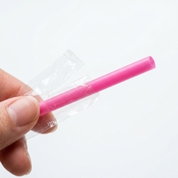 Pailles à boire jetables écologiques en plastique PP/PLA compostables, personnalisables, droites et colorées pour thé à bulles Boba et jus
