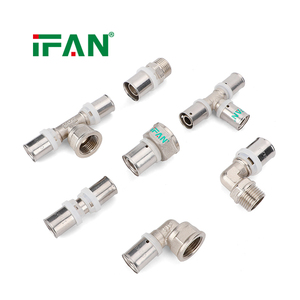 Vente directe usine IFAN : Raccords à sertir PEX en laiton CW617 pour tuyaux multicouches PEX, <span class=keywords><strong>profil</strong></span> en U, 16-32 mm - Product Image 5