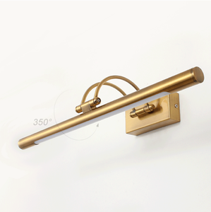 Lámpara <span class=keywords><strong>de</strong></span> <span class=keywords><strong>Pared</strong></span> <span class=keywords><strong>de</strong></span> Latón Estilo Americano, Simple y Retro, LED, para Pasillo, Baño, Iluminación <span class=keywords><strong>de</strong></span> <span class=keywords><strong>Pared</strong></span> para <span class=keywords><strong>Cuadros</strong></span>, para Hotel - Product Image 2