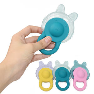 Mordedor relajante para bebé, juguetes de dentición de silicona Eva Bpa sin bebé, mordedor refrigerado suave lleno de agua con sonajero - Product Image 5