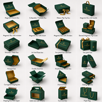 Maßgefertigte Premium Grüne Starre Magnetische 4 6 8 12 16 24 Schokoladenbox mit Goldeneinteilungen für Süßigkeiten, Trüffel, Dessert-Sets Verpackung