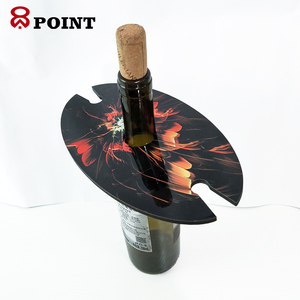 Support à vin en MDF pour sublimation, porte-verre en bois vierge, caddie à vin ovale - Product Image 4