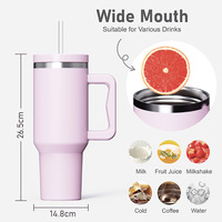 Mug Gobelet d'Aventure Isotherme en Acier Inoxydable 40 oz pour Sublimation, avec Poignée, Sans BPA, à Large Ouverture, Bouteille de Voyage pour Café et Eau Froide