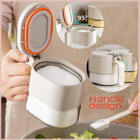 Bocaux de rangement en plastique moulés par injection pour condiments et assaisonnements, avec couvercle, vente en gros