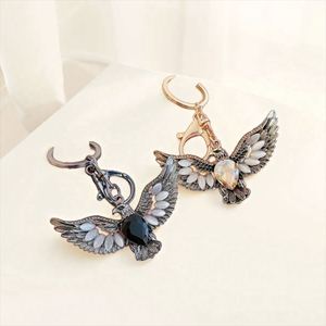 Women's Men's Cute Style Crystal Alloy Animal Birds Pendant Gold Color Eagle Keychain Rhinestone for Purse Bag Metal <b>Key</b> <b>Chain</b> - Product Image 4