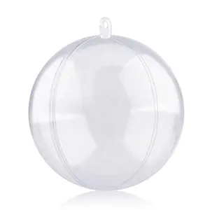 Sfere di ornamento a sfera rotonda in plastica trasparente artigianale