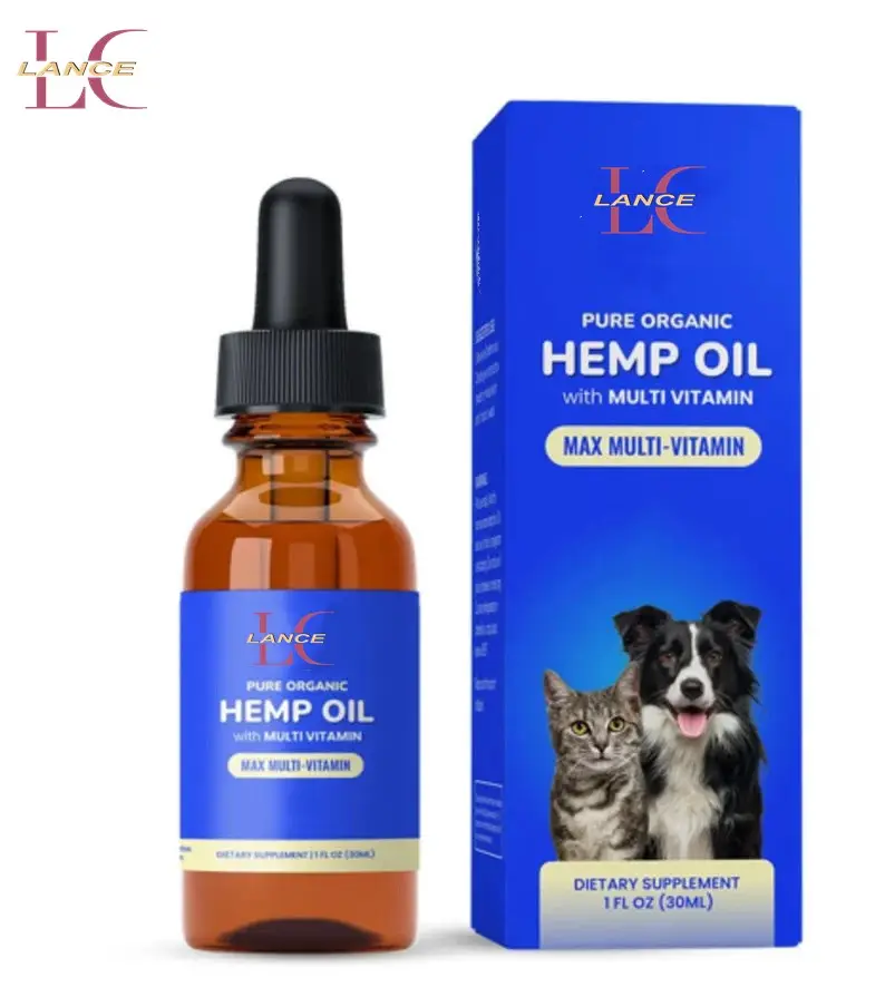Lance Eigenmarke Hanfsamenöl-Tropfen stark kaltgepresst Omega-Hanföl Preis Hüftengelenksupport für Hunde und Katzen Haustiere