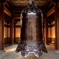 Grande cloche d'église religieuse bouddhiste en bronze, moulée sur mesure, artisanat métallique fait main pour église