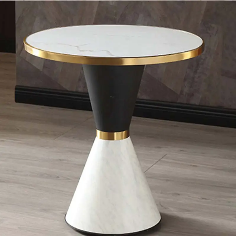 Mesa de comedor de mármol, muebles de restaurante, mesa de té moderna