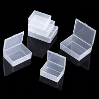 Boîte d'emballage transparente en PP, rectangulaire, à angle droit, petite taille, pour le rangement de bijoux, montres, outils, cartes, boîte en plastique