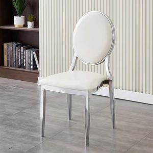 <span class=keywords><strong>Chaise</strong></span> de banquet ergonomique moderne blanche et stable, avec dossier rond rembourré, pour hôtel, appartement, événement, fête, mobilier - Product Image 4