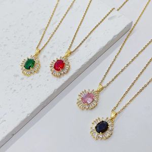 สร้อยคอเครื่องประดับแฟชั่นชุบทอง18K เครื่องประดับสแตนเลสจี้หัวใจสร้อยคอเครื่องประดับแฟชั่นสำหรับผู้หญิง - Product Image 1