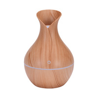 Diffuseur d'huiles essentielles à ultrasons silencieux 200 ml, design grain de bois, pour aromathérapie personnelle