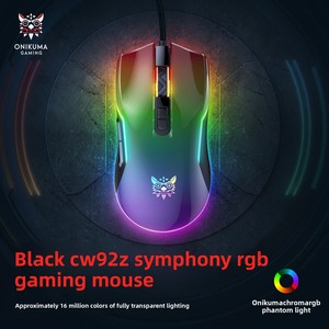 Ratón para Juegos <span class=keywords><strong>ONIKUMA</strong></span> <span class=keywords><strong>CW905</strong></span>, Ergonómico, con Luces, 6400 DPI, Óptico, USB, con Cable, para Computadora - Product Image 4