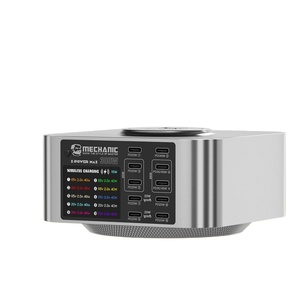 เครื่องชาร์จแบบตั้งโต๊ะ Mechanic X-POWER <span class=keywords><strong>Max</strong></span> 10 พอร์ต รองรับ QC3.0 และ PD3.1 ชาร์จเร็วสำหรับ <span class=keywords><strong>iPhone</strong></span> 15 14 13 Xiaomi แล็ปท็อป และอุปกรณ์ชาร์จไร้สาย - Product Image 1