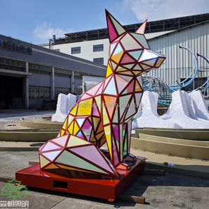 SENZHAO OEM Sculpture de renard en PC personnalisée, éclairage décoratif extérieur LED étanche IP65 pour aménagement paysager - Product Image 3