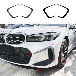 Bmw 3 Series G20 G21 Lci M Sport Front Air Intake Grille <b>Decal</b> Piano Black Carbon Fiber Texture Adhesive Modification - Product Image 5