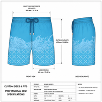 Shorts d'été personnalisés pour hommes, à logo réactif à l'eau, séchage rapide, tissés, pour la natation