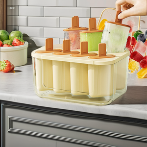 Juego de moldes de plástico para helados con 6 cavidades para paletas de frutas caseras, diseño de fácil desmolde, en stock, Guangdong Hengyujie DS-G939496 - Product Image 2