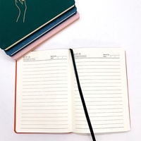 Journal personnalisé en gros estampage or Logo planificateur lin cahier à couverture rigide