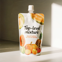 Personnalisé imprimé 100ml 250ml boisson liquide eau potable emballage réutilisable lait bec sac poche avec couvercle bec pochette