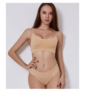 Finetoo 2024 HotSale <span class=keywords><strong>Set</strong></span> Top senza cuciture da donna <span class=keywords><strong>Set</strong></span> di biancheria intima sportiva per ragazze completo perizoma da donna <span class=keywords><strong>Set</strong></span> di mutandine per adolescenti - Product Image 2