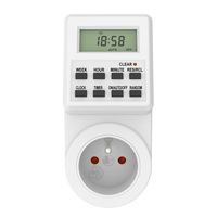 Temporizador Digital Wattsave para el Hogar, Enchufe Francés de 16A y 230V, con Programación Diaria/Semanal, Certificación IP22 y CE