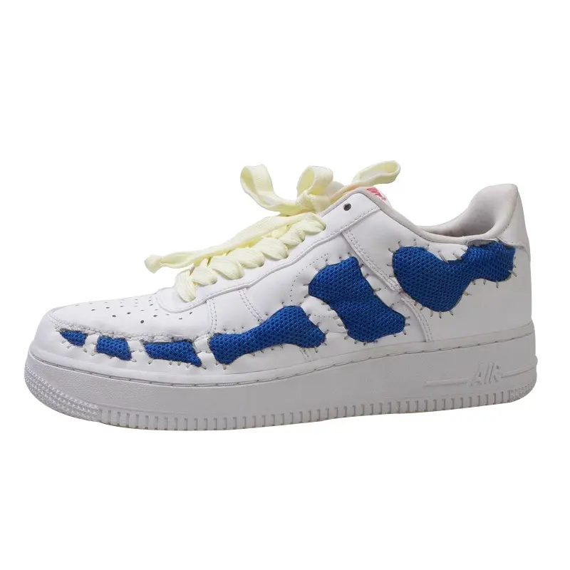 Custom Your Own Brand White Air Force Hand Made Sneakers Shoes With Best Quality Size 4-14