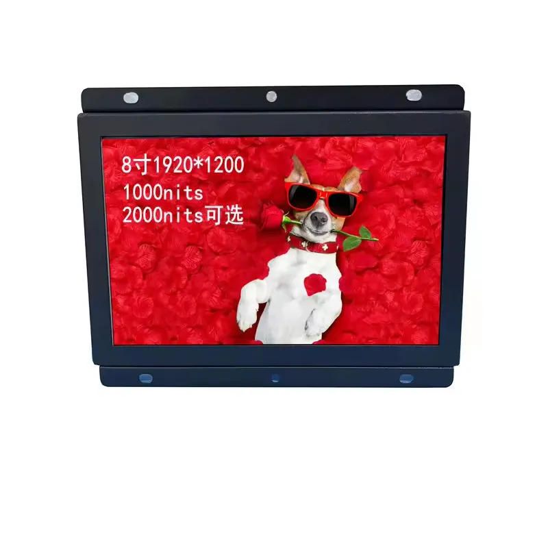 وحدة شاشة 1920x1200 IPS LCD مدمجة 8 بوصة شاشة سيارة وشاشة UAV بمواصفات 2000Nits 1000Nits شاشة LCD بارزة مع واجهة HD-MI