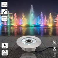 Projecteur LED encastré pour fontaine, IP68, acier inoxydable, 12V DMX RGB, garantie 3 ans, dimmable, Ra80, puces LED Epistar, 2700-7000K