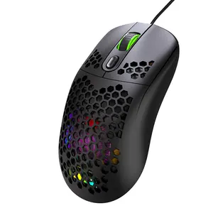 בחירה פופולרית HXSJ עכבר גיימינג חוטי 800DPI סוללה מובנית נטענת ספורט אלקטרוני אביזרי מחשב עכבר משחק מאוס