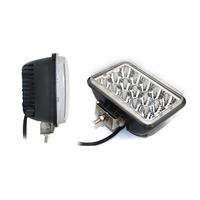 Phare avant scellé à LED chromé 4x6, pour voitures, camions, véhicules, jeep, 45w, 15 LED