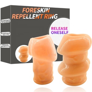 Anillos Reutilizables para el Prepucio, Productos Sexuales, Anillo Retardante para el Pene y Funda <span class=keywords><strong>de</strong></span> Condón para Hombres, Juguetes Sexuales Reutilizables para el Pene - Product Image 1