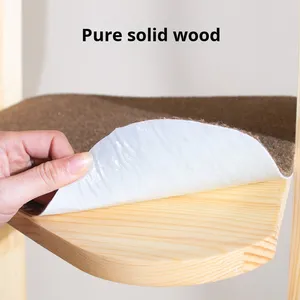 Wakupet Cây mèo lớn hiện đại nhiều lớp gỗ rắn nhảy nền tảng với bầu trời cột leo khung scratcher và giường tháp - Product Image 4