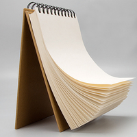 Carnet de croquis A5 160 g/m² avec couverture en kraft, bloc de papier épais pour techniques mixtes, idéal pour artistes et étudiants créatifs