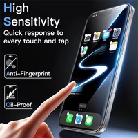 Protection d'écran en verre trempé HD 9H transparente anti-traces de doigts pour iPhone 11 12 13 Mini 14 15 Pro 16 Plus 17 Air 18 Pro Max 17e