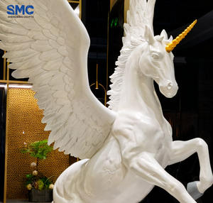 <span class=keywords><strong>Escultura</strong></span> <span class=keywords><strong>de</strong></span> Caballo Alado <span class=keywords><strong>Pegaso</strong></span> <span class=keywords><strong>de</strong></span> Fibra <span class=keywords><strong>de</strong></span> Vidrio Pintada y Tallada, Diseño <span class=keywords><strong>de</strong></span> Arte Moderno SMC, para Decoración <span class=keywords><strong>de</strong></span> Jardines Exteriores - Product Image 3