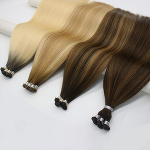<span class=keywords><strong>Extensiones</strong></span> de cabello virgen europeo Rubio <span class=keywords><strong>Balayage</strong></span> Trama invisible Sin retorno Cabello Doble dibujado Genius Trama <span class=keywords><strong>Extensiones</strong></span> de cabello - Product Image 2