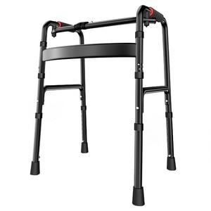 Aluminum Alloy <b>Walker</b> Single Double Bend Adjustable Height Elderly Mobility Aid With <b>Seat</b> And Push Handle Rehabilitation - Product Image 1
